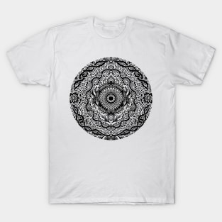 Rain in the Garden - black and white T-Shirt